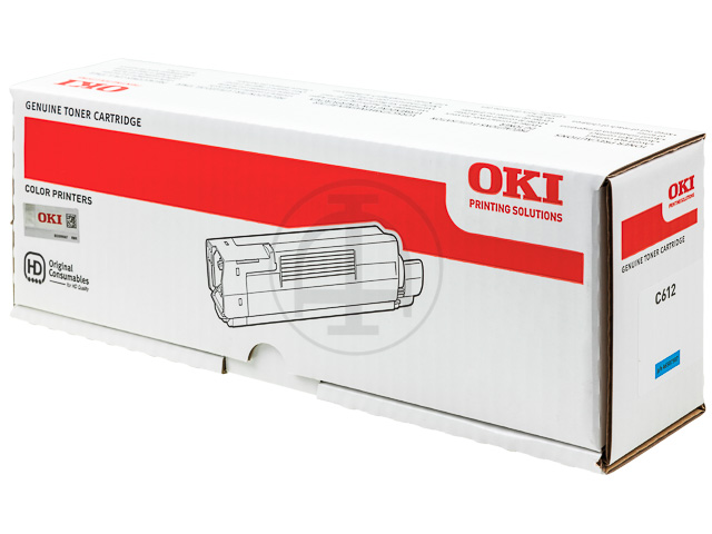 46507507 OKI C612 TONER CYAN 6000Seiten