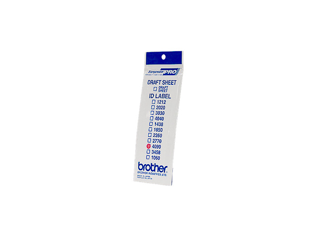 ID4090 BROTHER STEMPELETIKETTEN 40x90mm 12Stueck/Einheit schwarz auf weiss