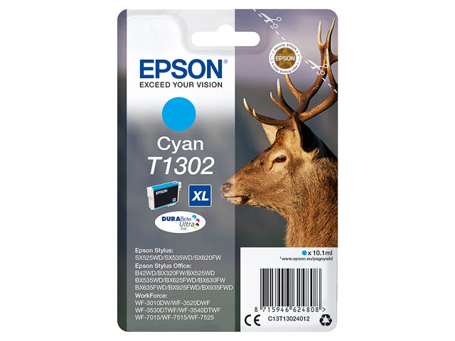 C13T13024012 EPSON BX320FW TINTE CYA HC 10,1ml 880Seiten hohe Kapazitaet