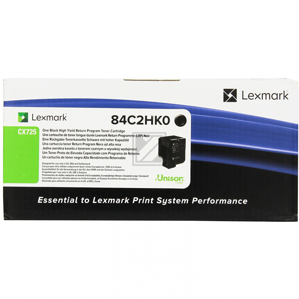 84C2HK0 LEXMARK CX72x Toner black return 25.000Seiten