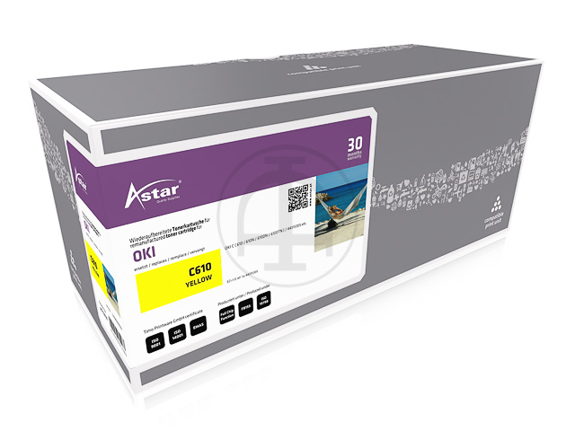 AS13610 ASTAR OKI C610 TONER YEL 44315305 6000Seiten