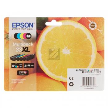 C13T33574011 EPSON XP Tinte (5) cmyk pbk HC 530bk/400pbk/3x530cmySeiten