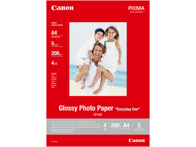 GP501 CANON FOTOPAPIER A4 0775B001 100Blatt 200gr glaenzend