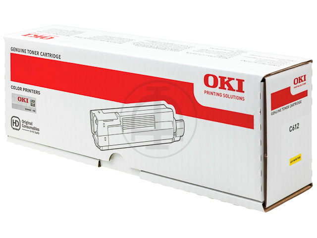 46507505 OKI C612 TONER YELLOW 6000Seiten