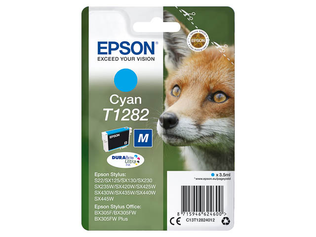 C13T12824012 EPSON BX305F TINTE CYAN 3,5ml 175Seiten Durabrite Ultra
