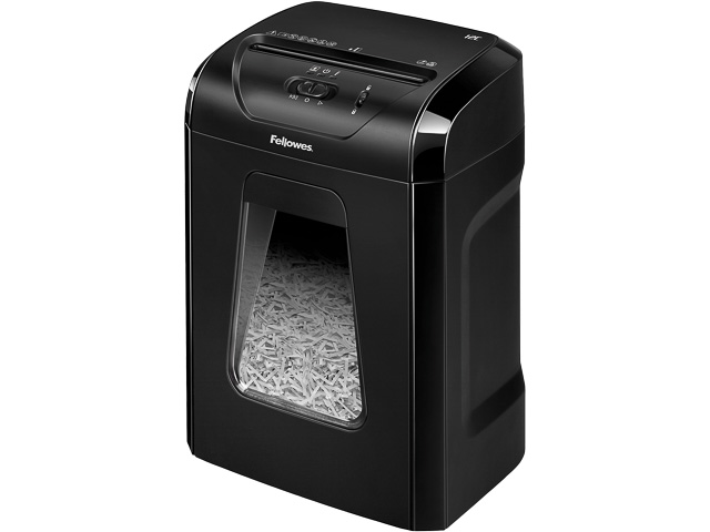 FELLOWES 12C AKTENVERNICHTER SCHWARZ 7120101 Partikelschnitt 4x40mm P4 12Blt