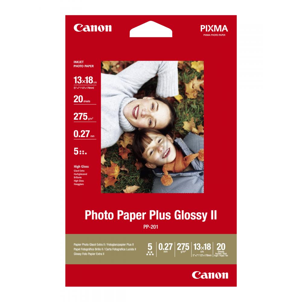 2311B018 CANON Fotopapier 13x18cm 20 Blatt weiss PP201 260gr glaenzend