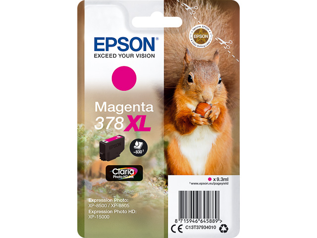 C13T37934010 EPSON XP8500 TINTE MAG HC 9,3ml 830Seiten hohe Kapazitaet