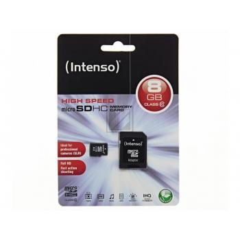 INTENSO MICRO SDHC KARTE 8GB 3413460 10MB/s mit Adapter