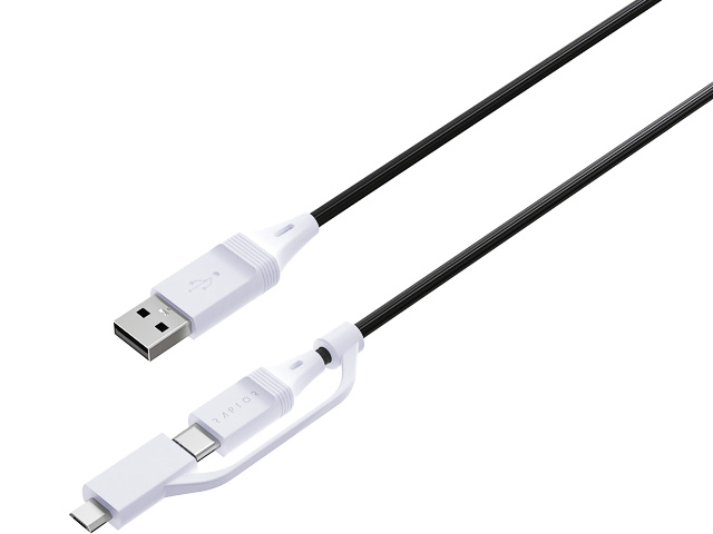 RAPTOR GAMING CC200  PLAY+ CHARGE KABEL RG-CC200-W fuer PS4/5 weiss