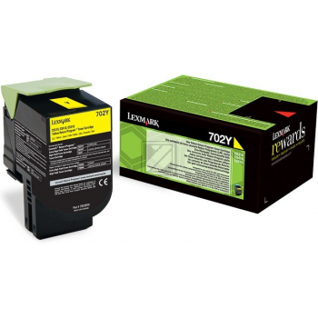 70C20YE LEXMARK 702YE CS Toner yellow corporate 1000Seiten