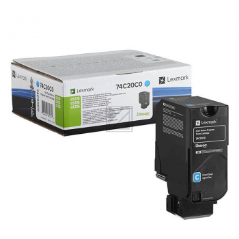 74C20C0 LEXMARK CS72x Toner cyan ST return 3000Seiten