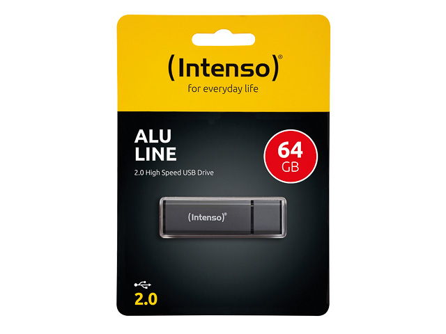 INTENSO ALU LINE USB STICK 64GB 3521491 28MB/s USB 2.0 anthrazit