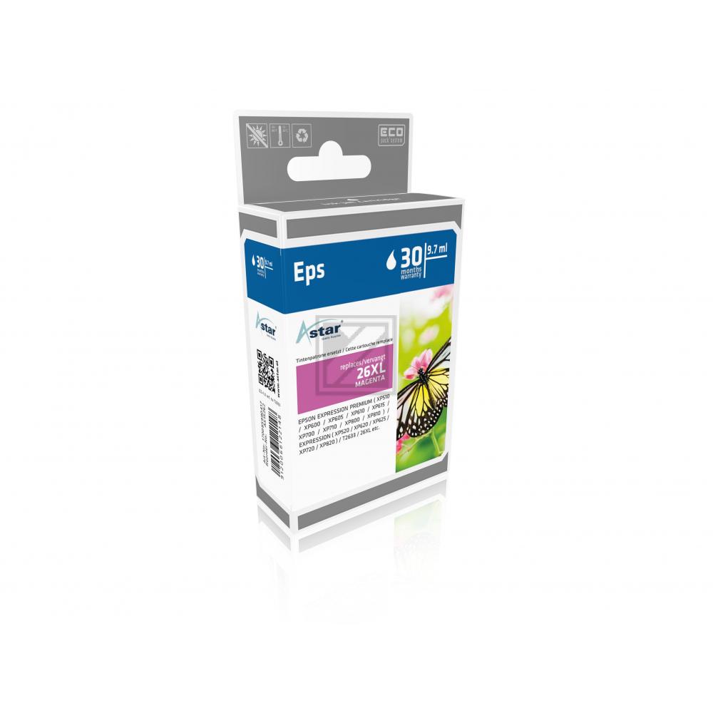 AS15262 ASTAR EPSON T2633 XP Tinte magenta HC rebuilt 700Seiten Chip 9,7ml