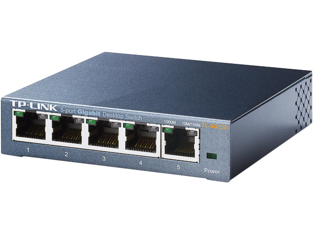 TP-LINK 5PORT METAL GIGABIT SWITCH TL-SG105 10/100/1000MBs/Desktop