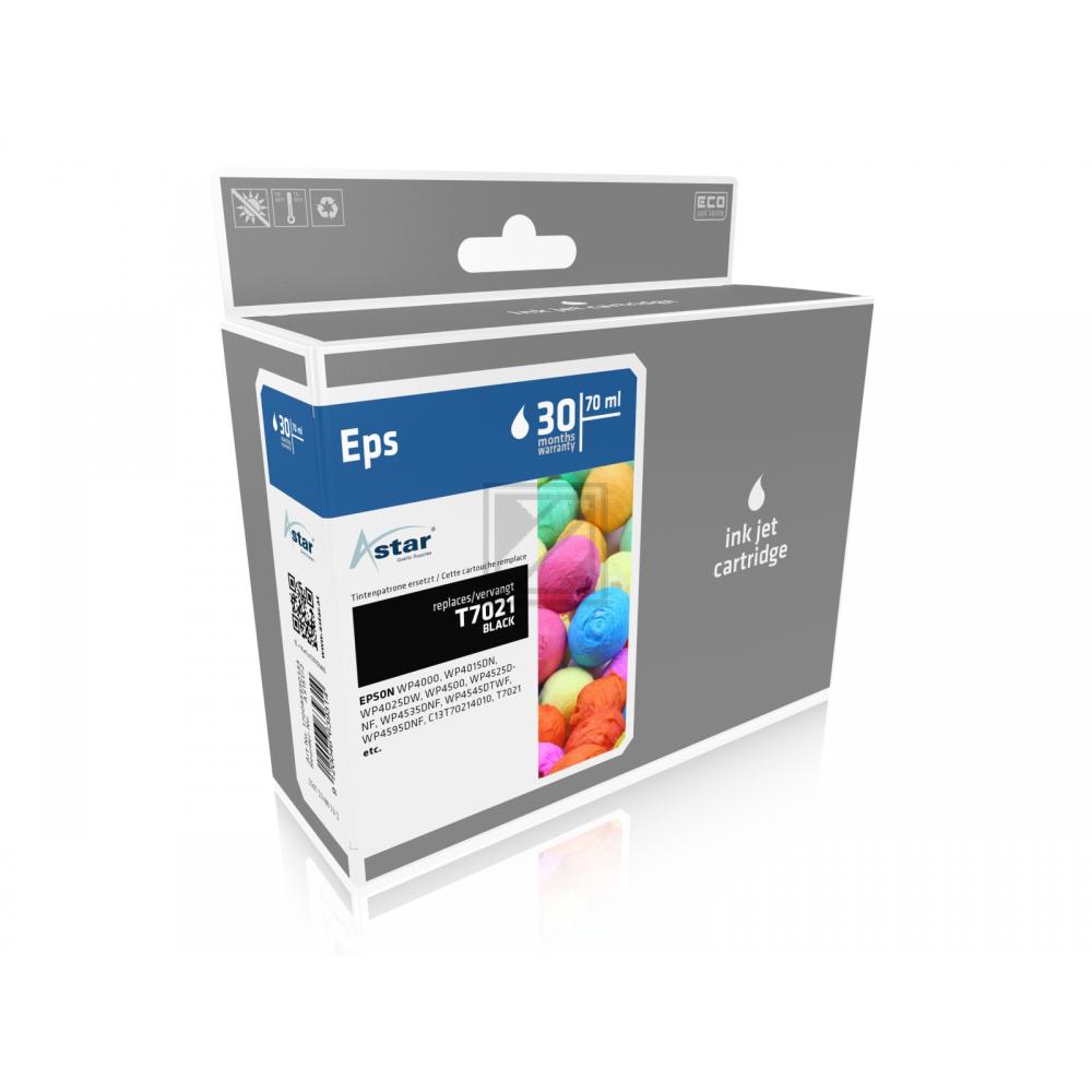 AS15172 ASTAR EPSON T7021 WP Tinte black rebuilt 2400Seiten Chip 45ml
