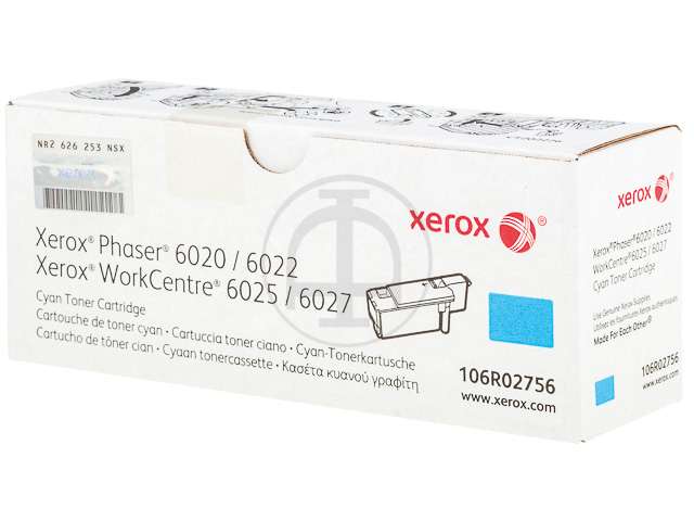 106R02756 XEROX PH6020 TONER CYAN 1000Seiten