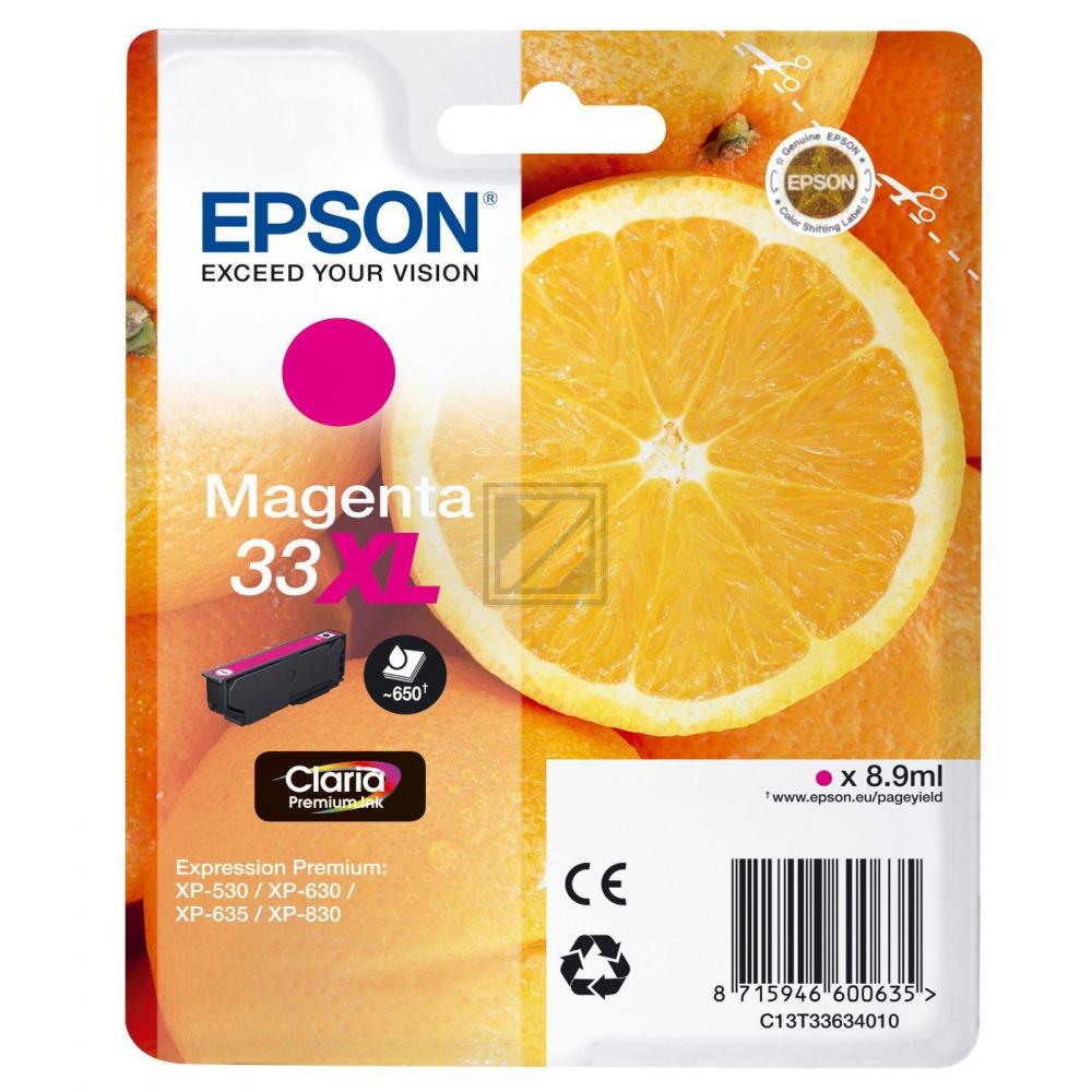 C13T33634012 EPSON XP Tinte magenta HC 530Seiten 8,9ml