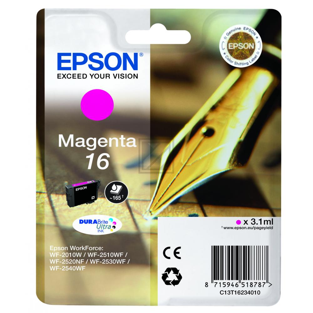 C13T16234012 EPSON WF Tinte magenta ST 165Seiten 3,1ml