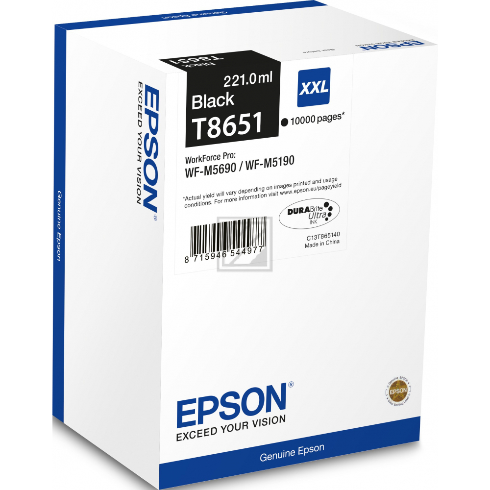 C13T865140 EPSON WF PRO Tinte black HC 10.000Seiten 221ml