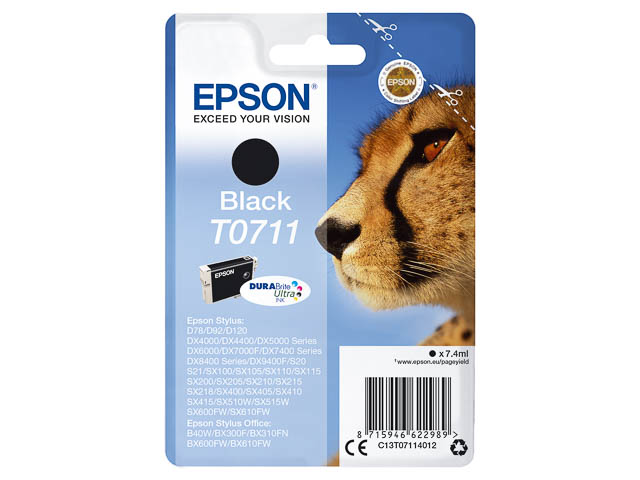 C13T07114012 EPSON DX4000 TINTE BLACK 7,4ml 245Seiten