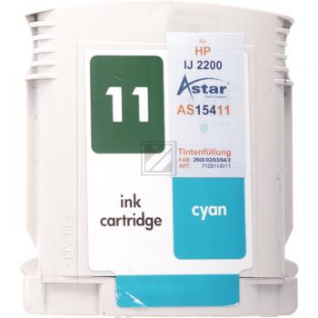 AS15411 ASTAR HP 11 DNJ Tinte cyan rebuilt 2350Seiten Chip 28ml