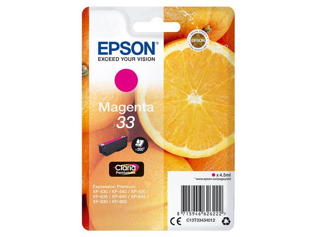 C13T33434012 EPSON XP530 TINTE MAG ST 4,5ml 200Seiten Standard Kapazitaet