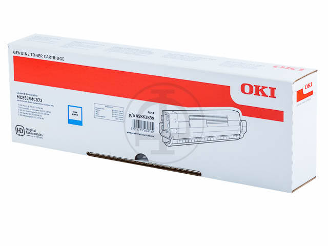 45862839 OKI MC853 TONER CYAN 7300Seiten