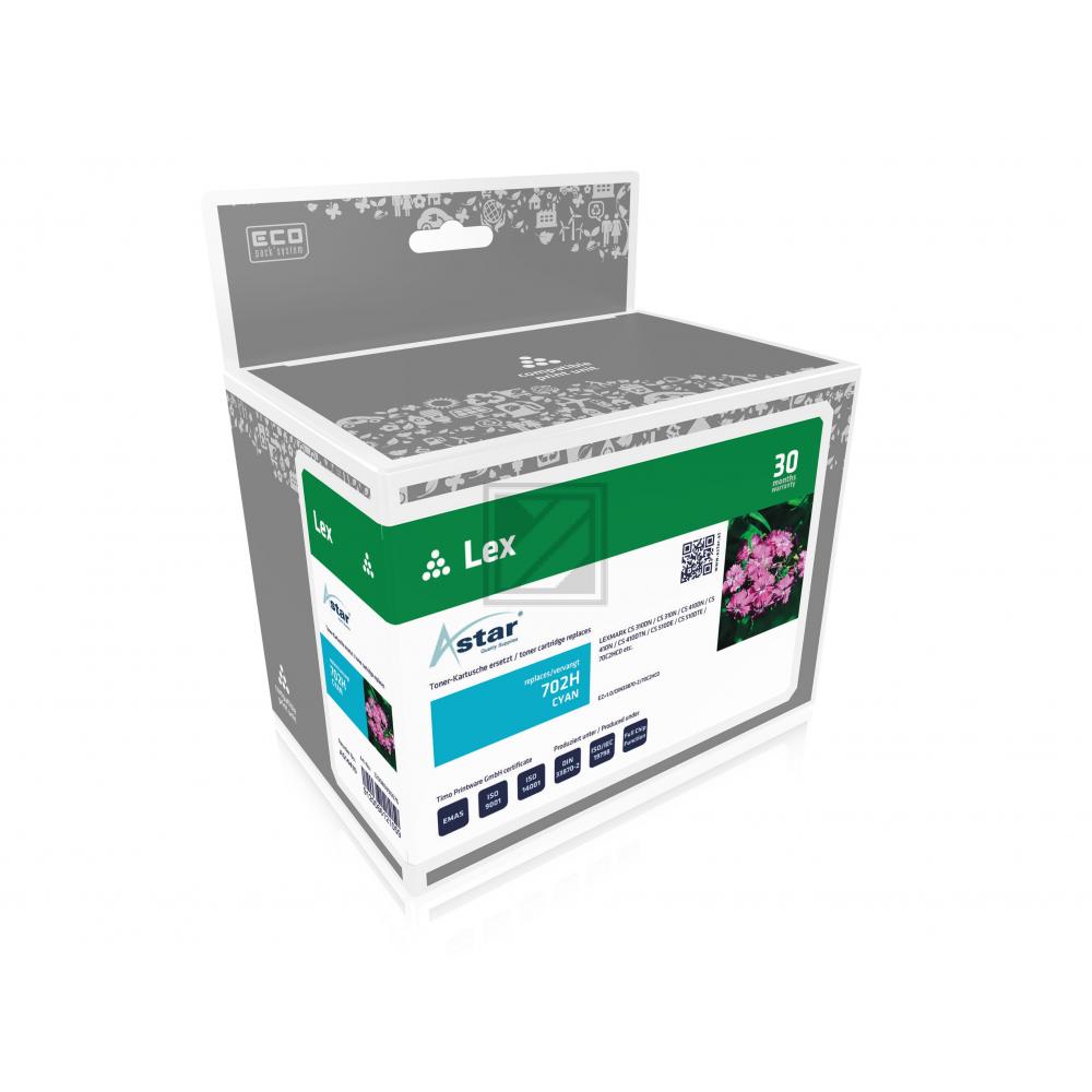AS14410 ASTAR LEXMARK 70C2HC0 CS Toner cyan rebuilt 3000Seiten Chip