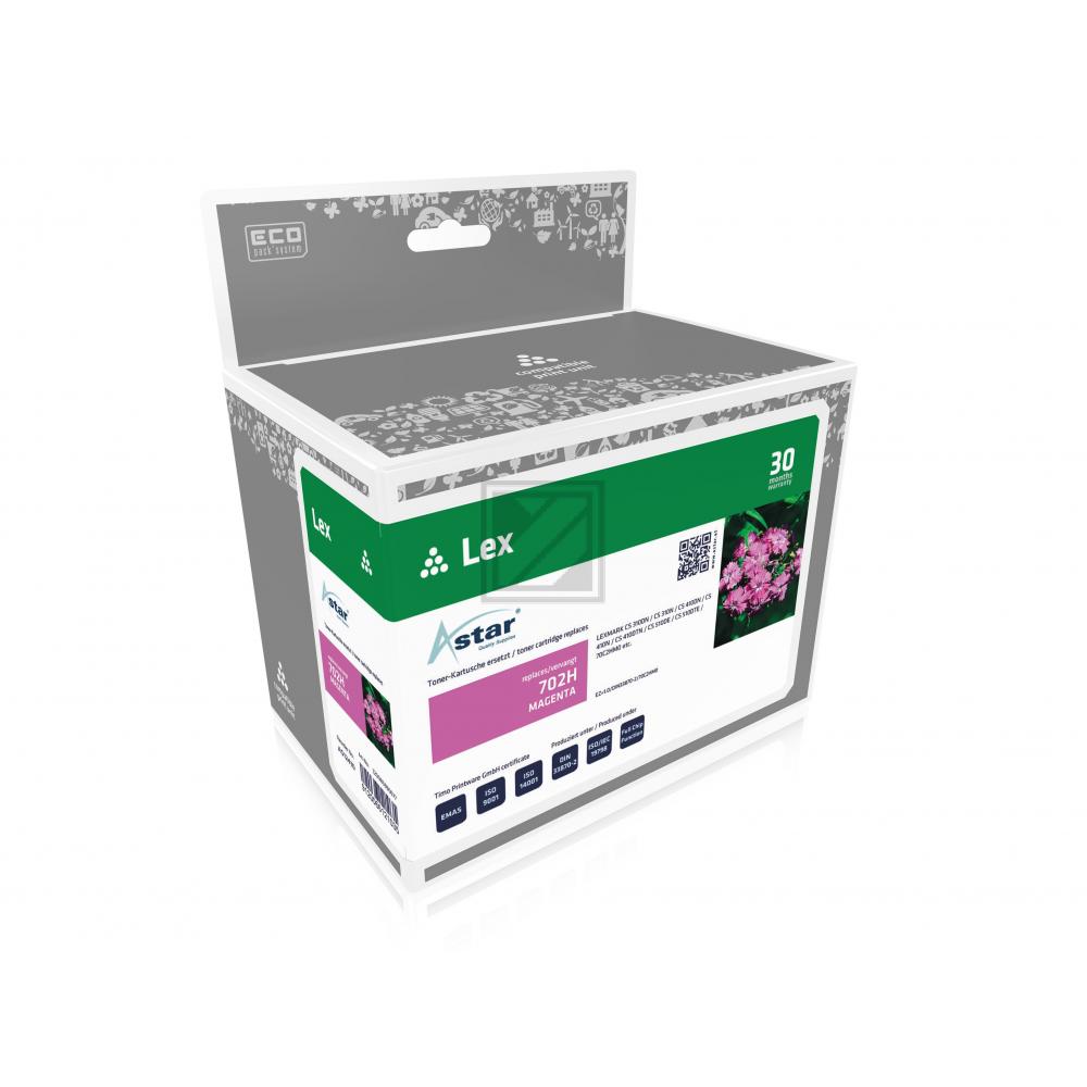AS12410 ASTAR LEXMARK 70C2HM0 CS Toner magenta rebuilt 3000Seiten Chip