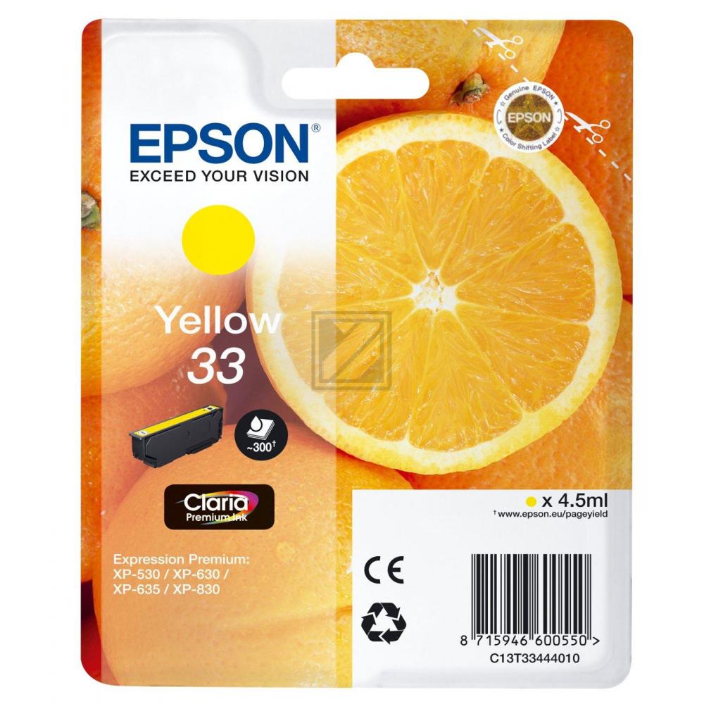 C13T33444012 EPSON XP Tinte yellow ST 200Seiten 4,5ml