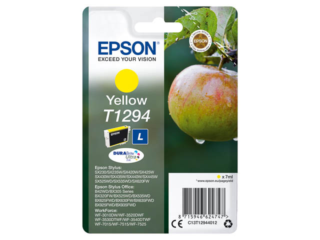 C13T12944012 EPSON BX320FW TINTE YEL ST 7ml 616Seiten Standard Kapazitaet
