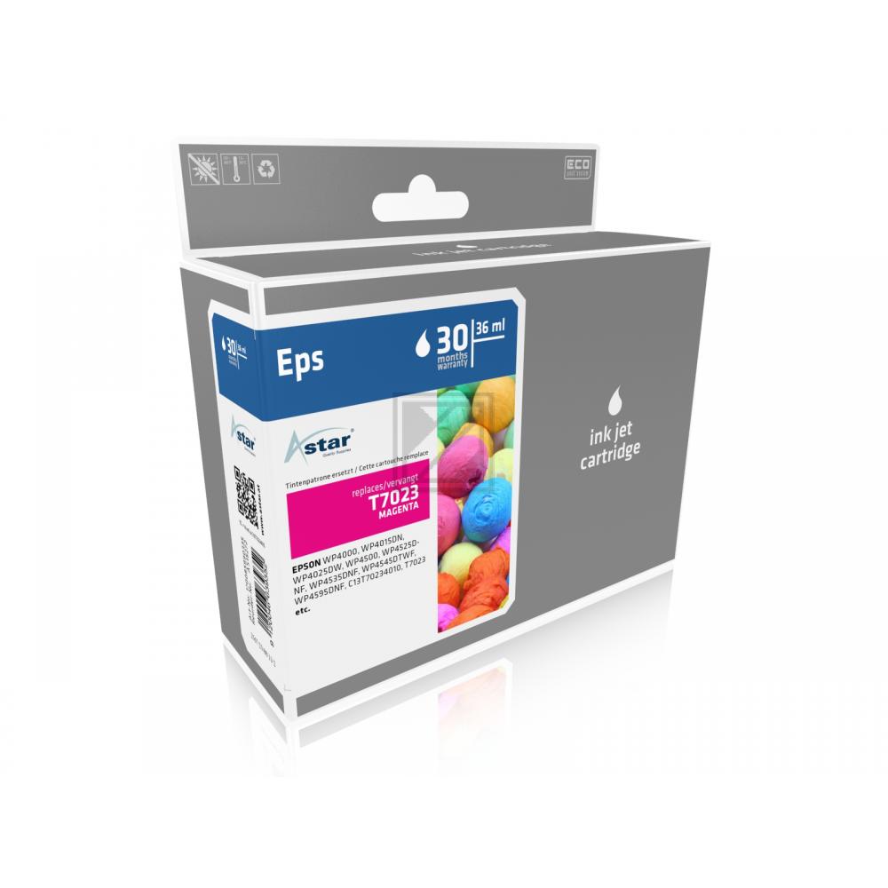 AS15272 ASTAR EPSON T7023 WP Tinte magenta rebuilt 2000Seiten Chip 21ml