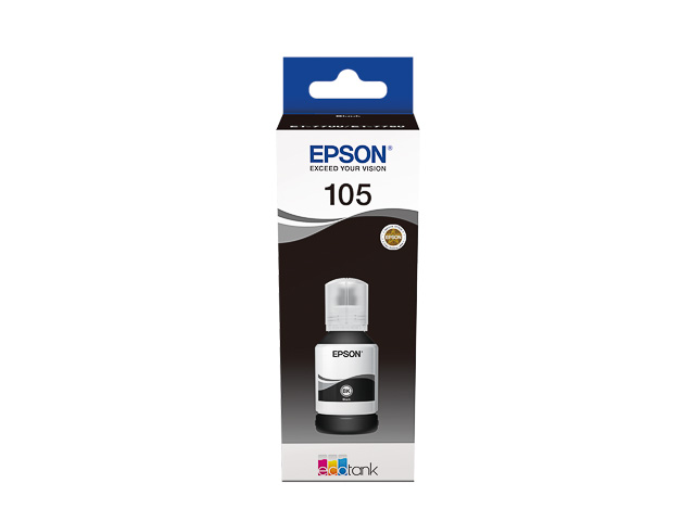 C13T00Q140 EPSON ET7700 TINTE BLACK 140ml 8000Seiten Flasche EcoTank 105