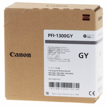0817C001 CANON PFI1300GY IPF Tinte grey 330ml