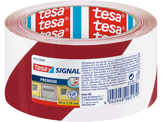 TESA SIGNAL PREMIUM MARKIERUNGSBAND 58131-00000-00 66mx60mm rot/weiss