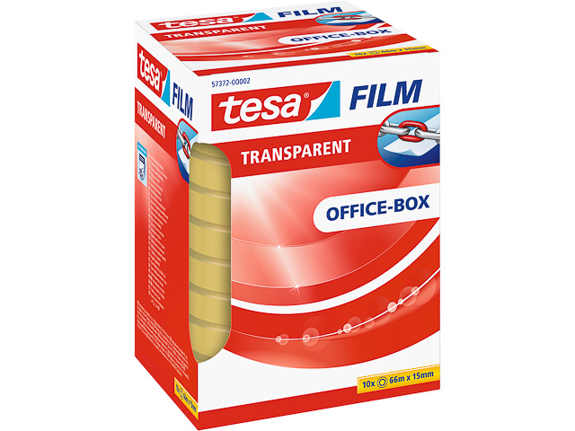 TESAFILM KLEBEFILM OFFICE BOX 10er PACK 57371-00002-06 33mx15mm transparent