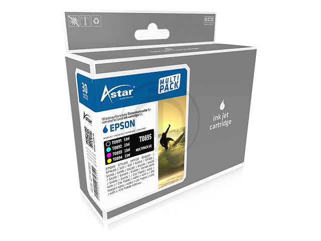 AS70013 ASTAR EPS. SX105 TINTE (4) CMYK C13T08954010 1x5,8ml 3x3,5ml