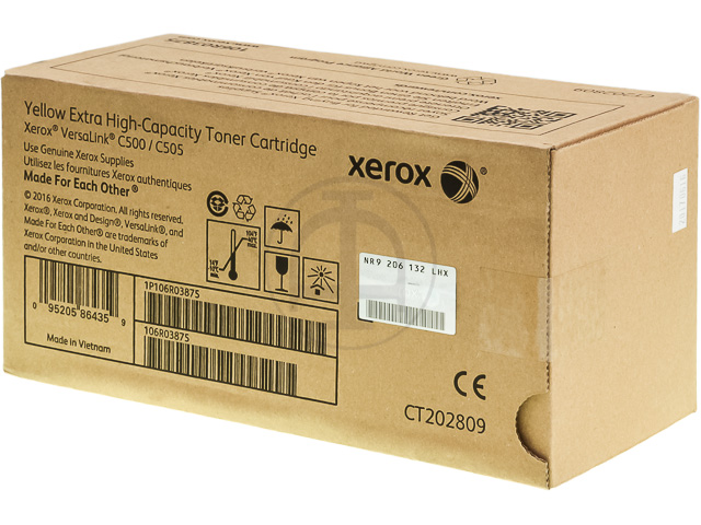 106R03875 XEROX VERSALINK C500 TONER YE 9000Seiten extra hohe Kapazitaet