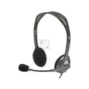 981-000271 LOGITECH H110 Headset Kabel Stereo on-ear 3,5mm Klinke grau