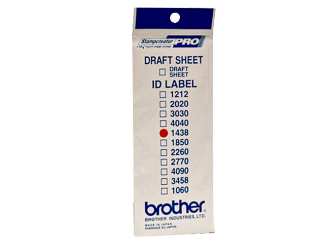 ID1438 BROTHER STEMPELETIKETTEN 14x38mm 24Stueck/Einheit schwarz auf weiss