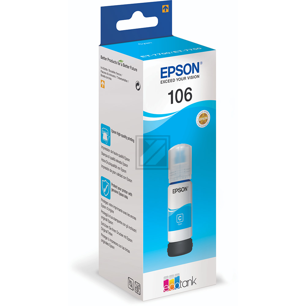 C13T00R240 EPSON ET106 EcoTank Tinte cyan 5000Seiten 70ml