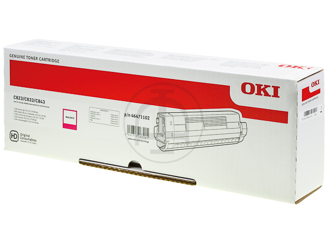 46471102 OKI C823 TONER MAGENTA ST 7000Seiten Standard Kapazitaet
