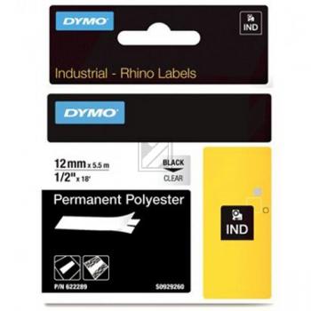 622289 DYMO D1 12mm SCHWARZ-KLAR Schriftband 5,5m