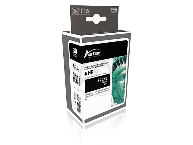 AS15192 ASTAR HP OJ6500 TINTE BLK CD975AE/920XL 1200Seiten 49ml