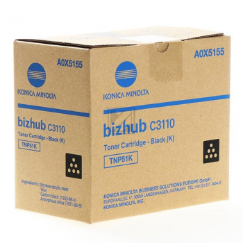 A0X5155 KONICA TNP51K Bizhub Toner black 5000Seiten
