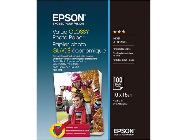 C13S400039 EPSON FOTOPAPIER 10x15cm 100Blatt 183gr glaenzend