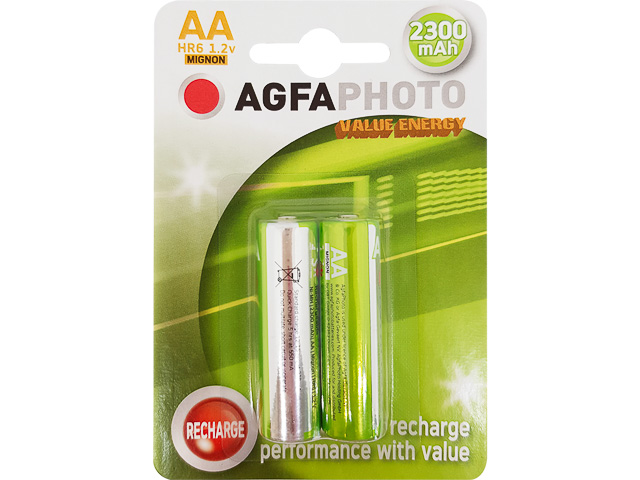 131-802800 AP MIGNON BATTERIEN 2er PACK HR06 NiMh-Accu 2300mAh AA