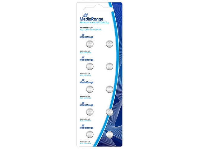 MEDIARANGE PREMIUM BATTERIEN 10er PACK MRBAT117 LR41 Alkaline AG3 Knopfzellen
