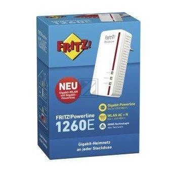 AVM FRITZ!POWERLINE 1260E ADAPTER 20002789 HomePlug AV2 1200Mbit/s 1xRJ-45